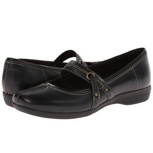 Clarks Black Haydn Maize Leather Mary Jane shoes
